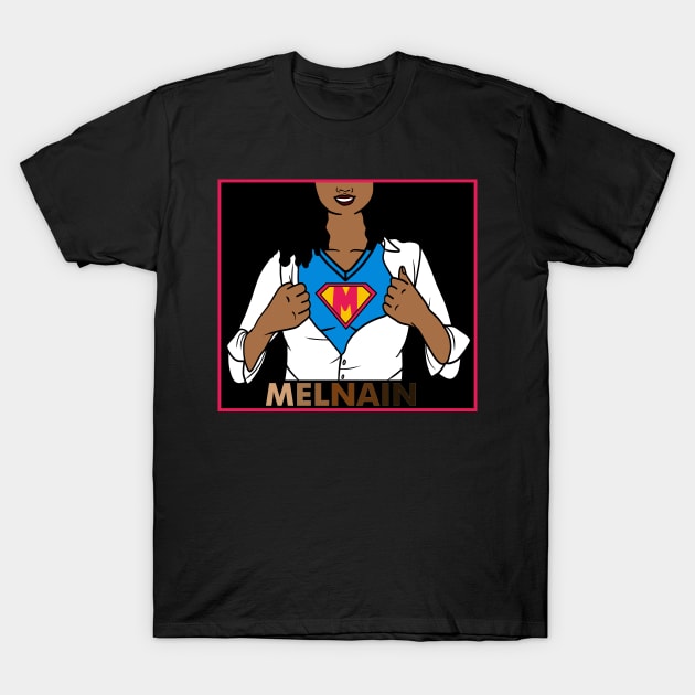 Afro African Woman, Melanin Superhero T-Shirt by dukito